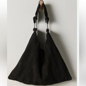 Bobbi Slouch Suede Tote Free People NWOT Color - Black SOLDOUT